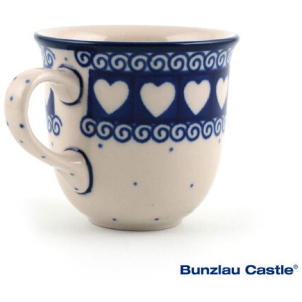 Bunzlau Castle Tulp mok-White-Valentine-200ml