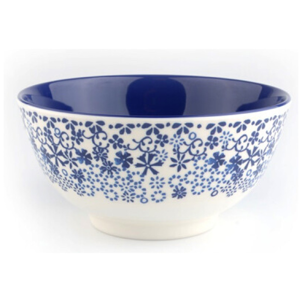 Bunzlau Castle Melamine Kom-Indigo-Lace