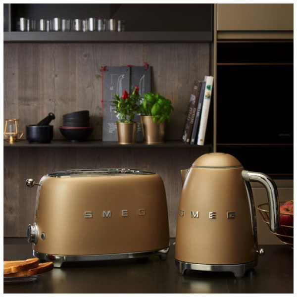 Smeg Broodrooster 2x2 Champagne-Mat