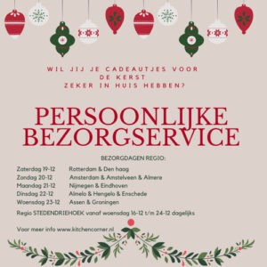 Bezorging voor de Kerstdagen!​