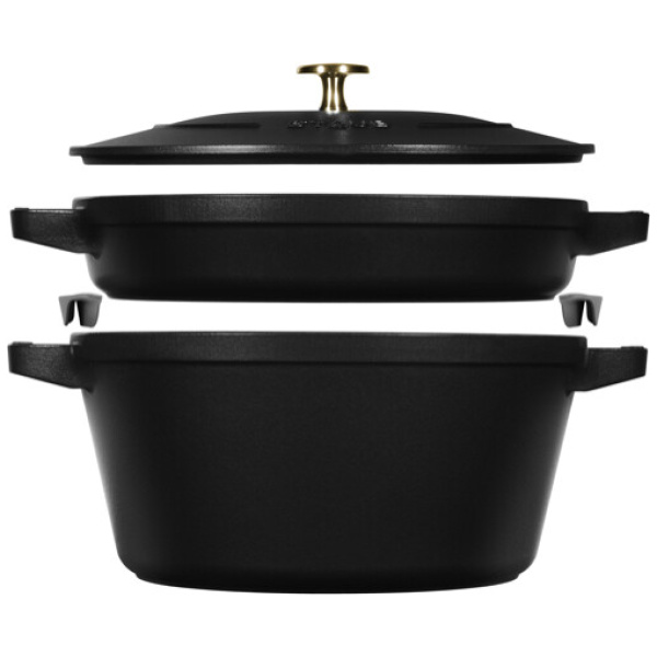Staub Cocotte en Grillpan-24cm