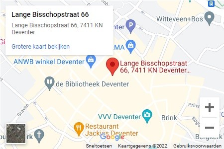 Kaart Lange Bisschoptraat 66 7411KN Deventer