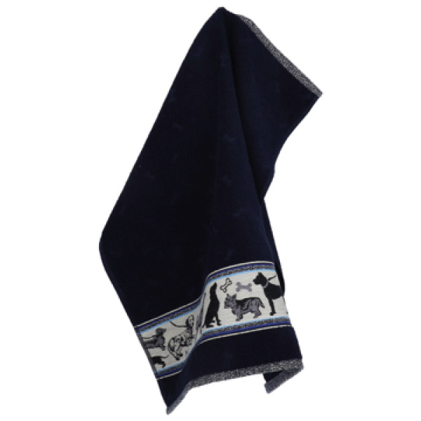 Bunzlau Castle Keukendoek Hond Donkerblauw