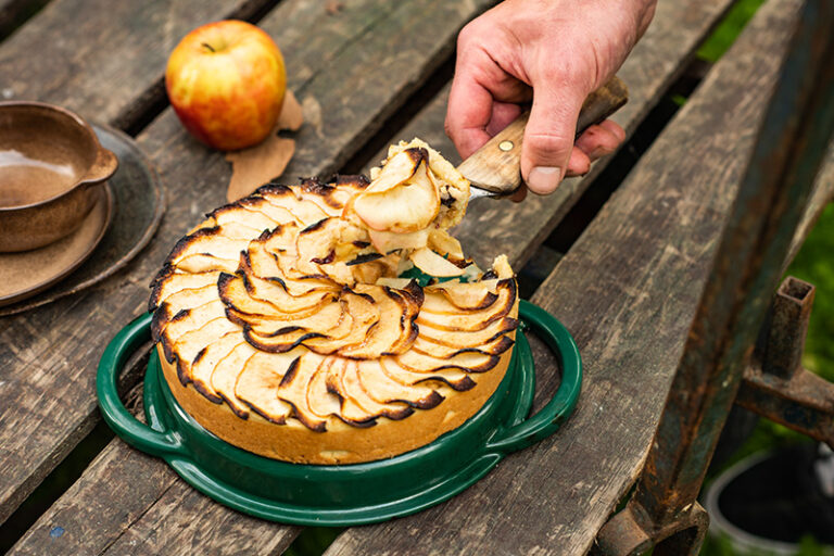 Appeltaart uit de Big Green Egg