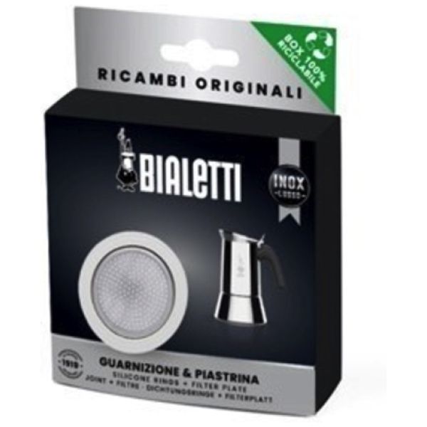Bialetti Filterplaatje-Siliconen Ring 4/c RVS