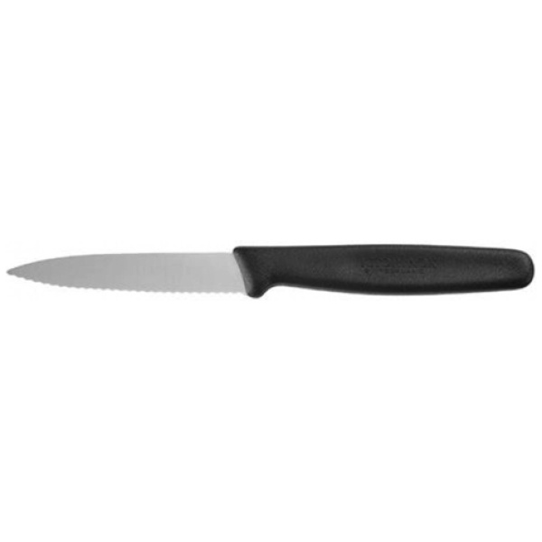 Victorinox Groente-Schilmesje Swiss Classic-Gekarteld-Zwart-10cm