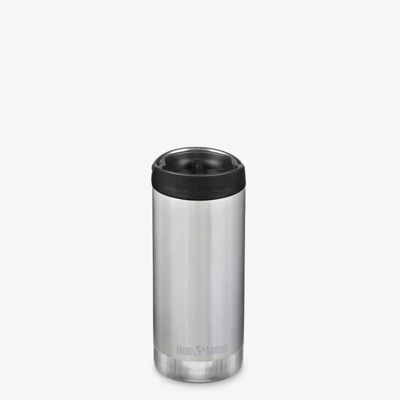 Klean Kanteen Isolatiefles TKWide 12oz 355ml Cafe Cap Silver Klean Kanteen Isolatiefles TKWide 12oz-355ml-Cafe-Cap-Silver