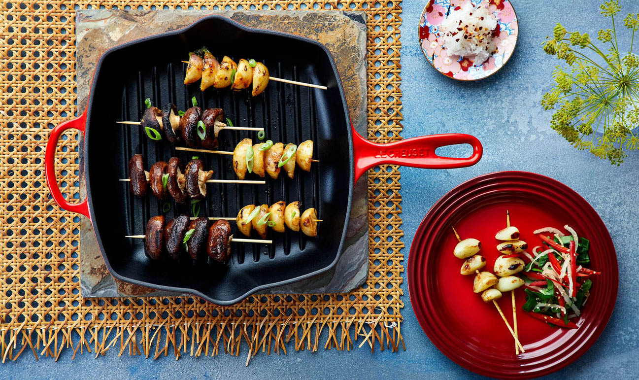 CI0183 Cerise 89 Le Creuset Grillpan Signature Kersenrood-26cm - Afbeelding 2