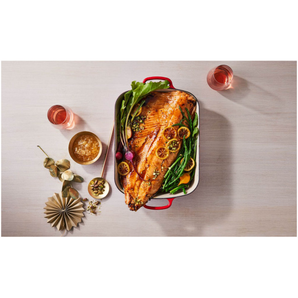 Le Creuset Braadslede Signature Kersenrood-37cm - Afbeelding 2