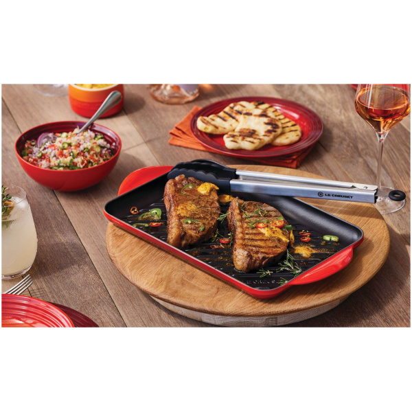 Le Creuset Grillplaat Tradition Kersenrood-32cm - Afbeelding 2