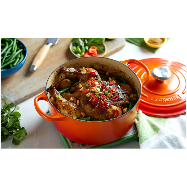 Le Creuset Braadpan Signature Oranjerood-24cm - Afbeelding 2