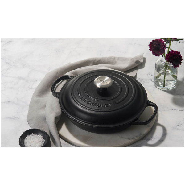 Le Creuset Campagnard Signature Matzwart-30cm - Afbeelding 2