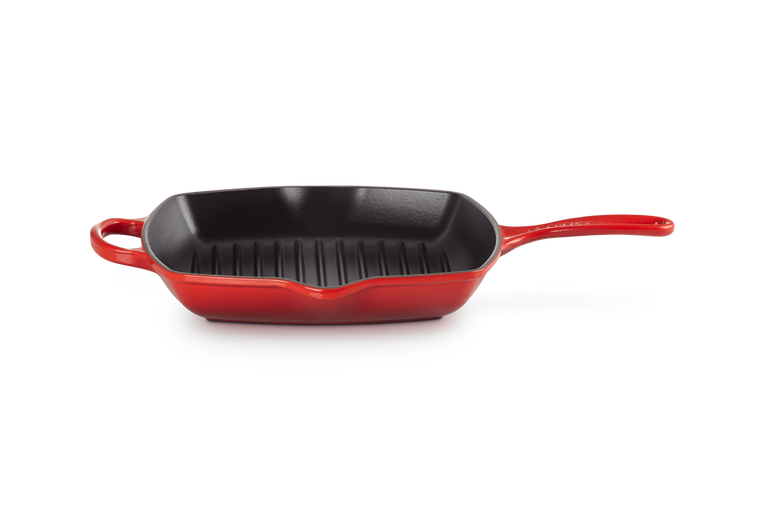 Le Creuset Grillpan Signature Kersenrood 26cm Le Creuset Grillpan Signature Kersenrood-26cm