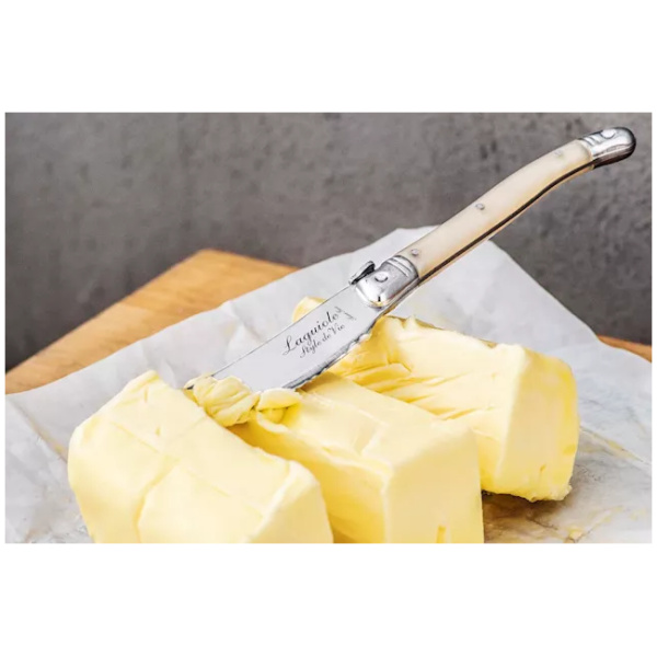 Laguiole Style-de-Vie Premium-Line Botermessen Parelmoer 4-stuks - Afbeelding 3