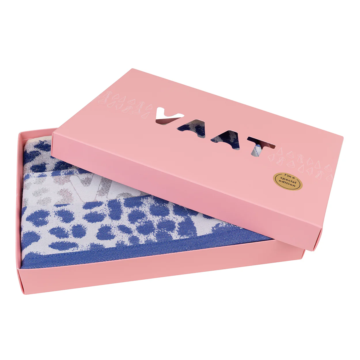 VAAT Thee en Keukenhanddoek Giftset Leopard Blauw Grijs Zilver VAAT Thee-en-Keukenhanddoek-Giftset Leopard Blauw-Grijs-Zilver